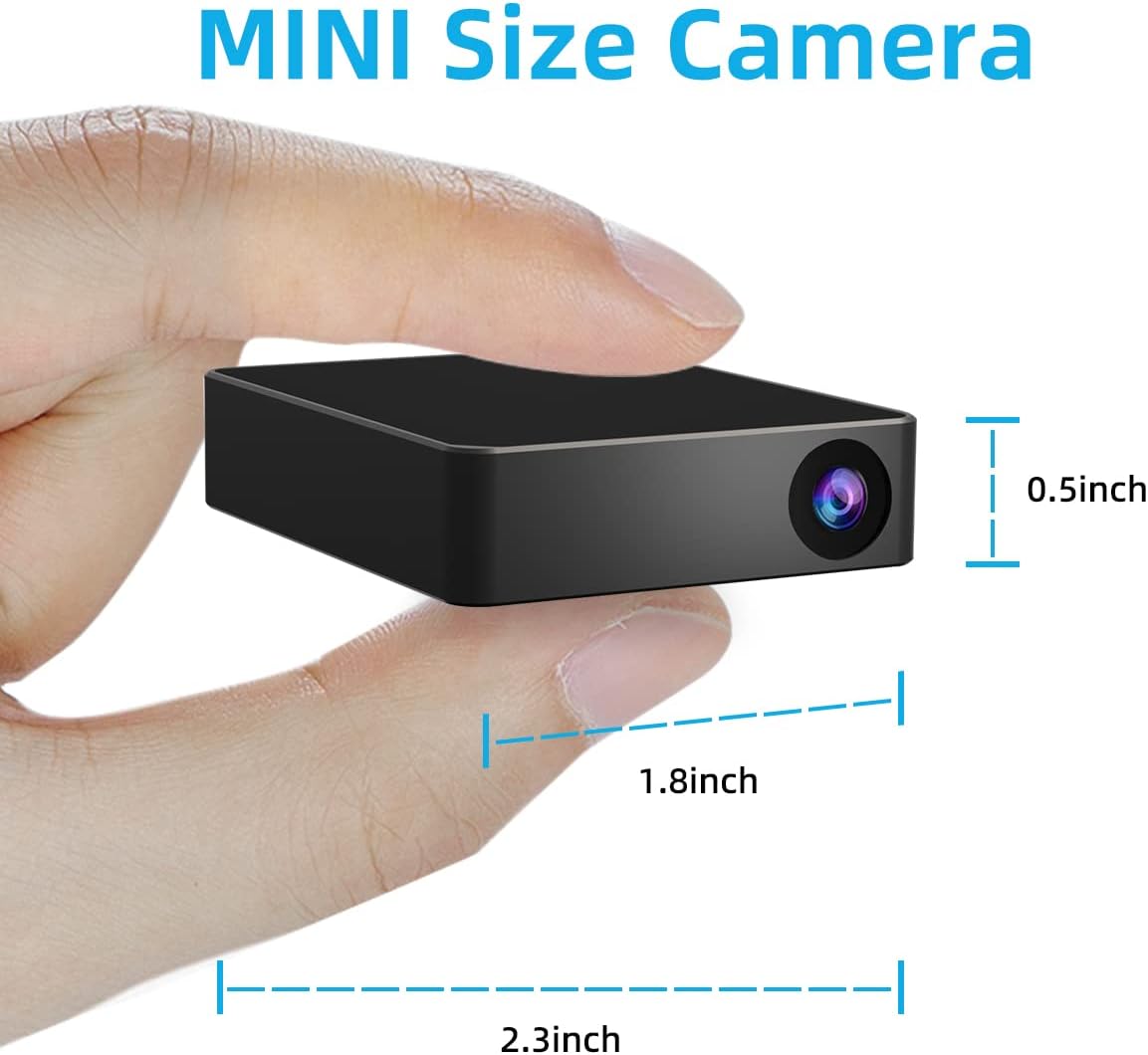 Smart Mini Nanny Security WiFi Camera, ASIEVIE M2 1080P Wireless Small Home Camera with Motion Detection,Ultra-Wide Angle Lens,Local Storage and Wireless APP Real Time View Pack of 2
