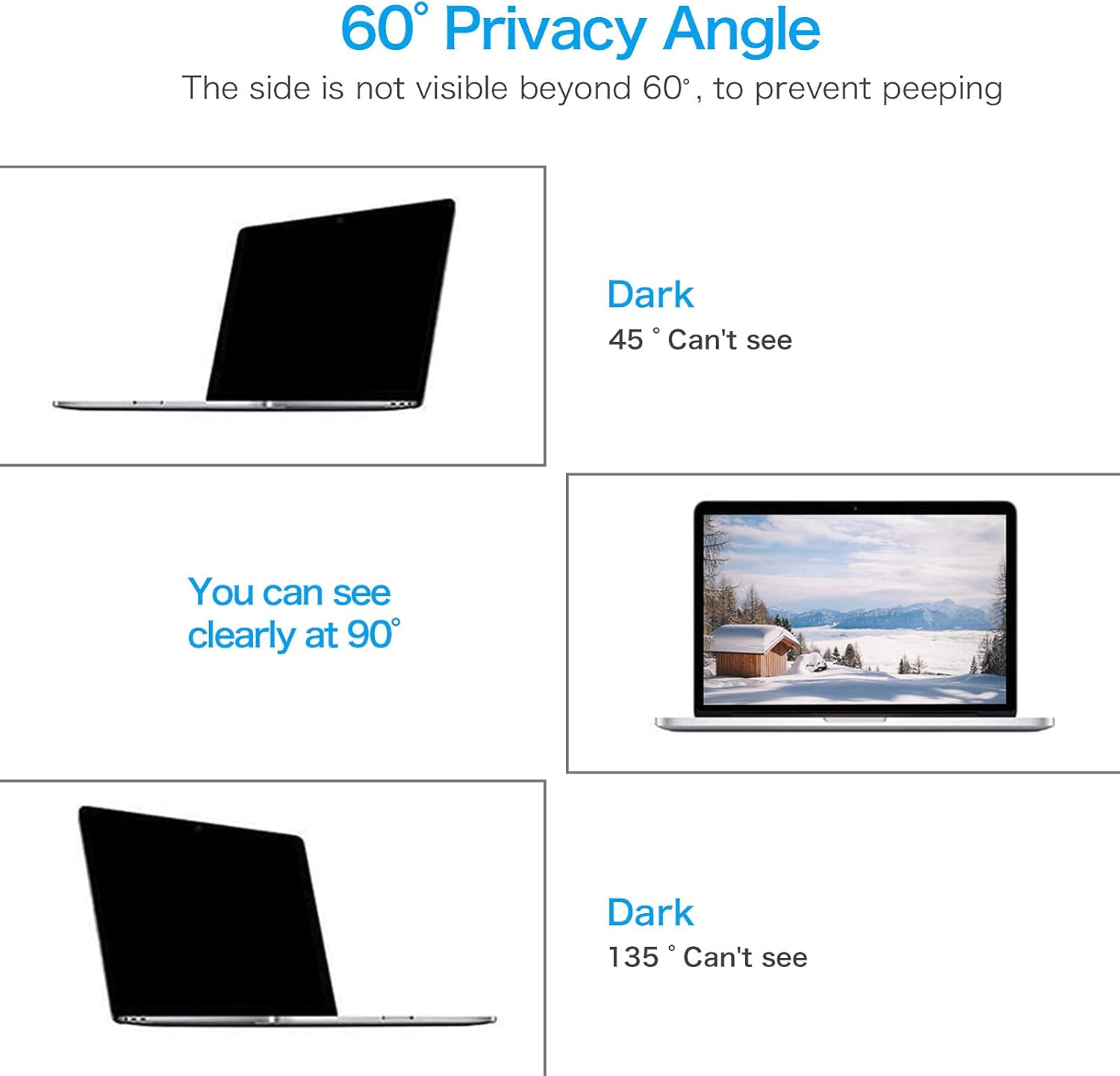 MOSISO 15.6 inch Laptop Privacy Screen Filter, Anti Glare Scratch Proof Screen Protector Privacy Filter & Wipe Cloth for 15.6 inch Diagonal 16:9 Aspect Ratio Widescreen Laptop