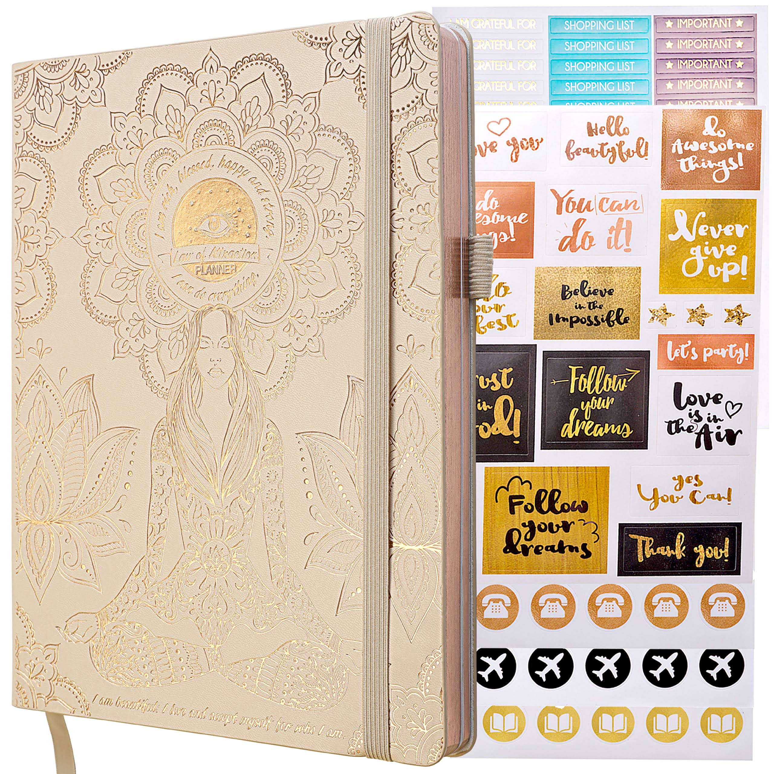 Law of Attraction Planner - Deluxe Weekly, Monthly Planner, A 12 Month Journey to Increase Productivity u0026 Happiness (B5 Sept