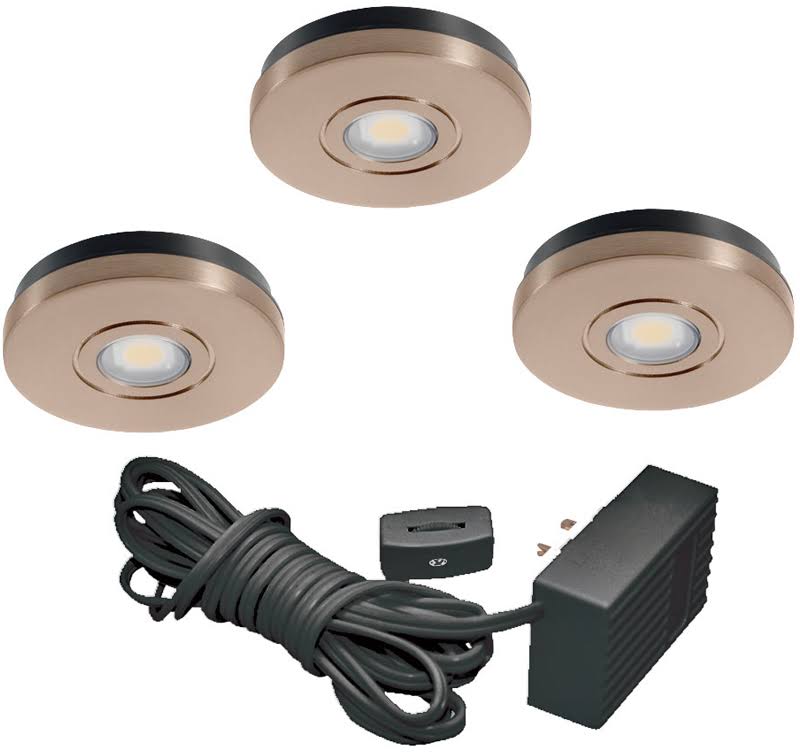 Juno UK3STL-3K-BL LED Puck Light Kit, Black Finish