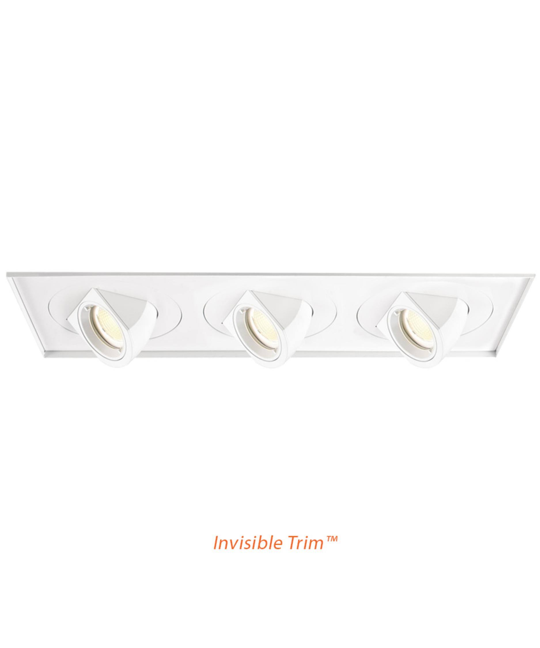 WAC Lighting MT-5LD325TL-S27-WT Invisible Trim for 3 Light Tesla LED Multiple Spot, 2700K