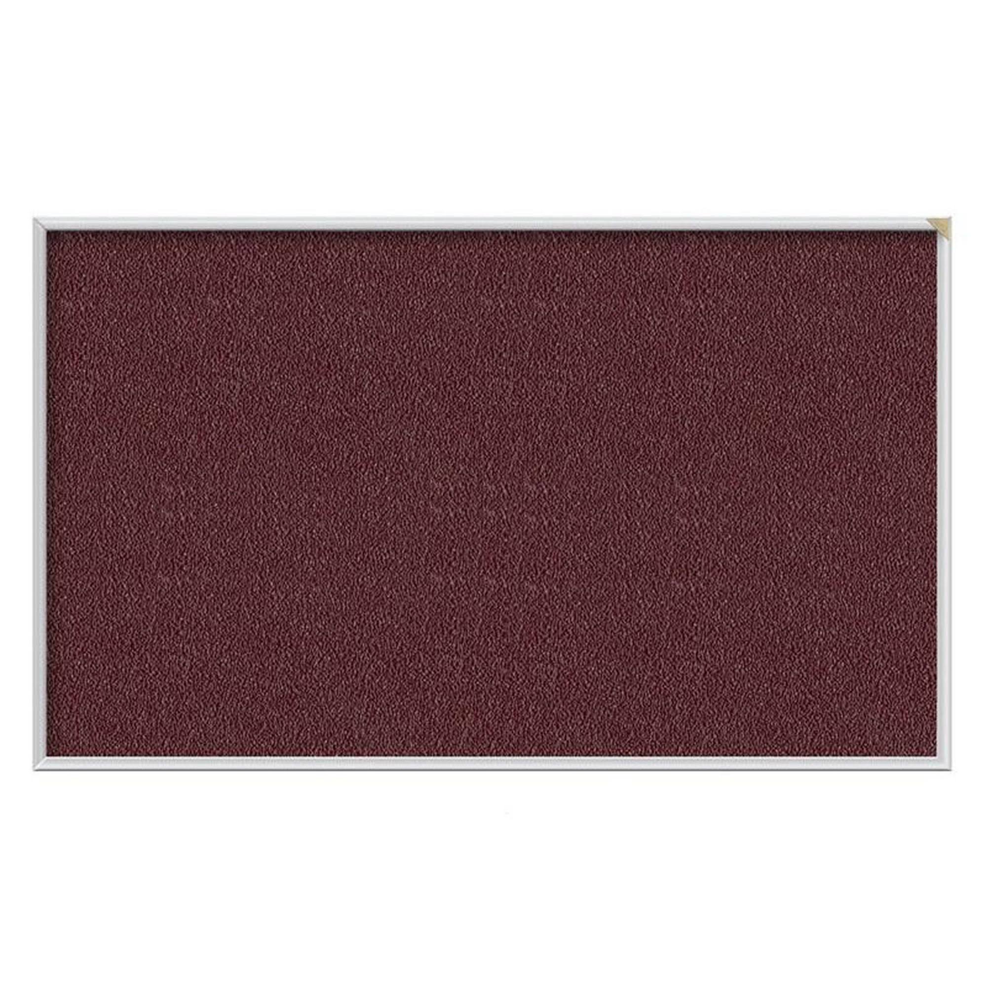 Ghent 1634-187 36 in. x 48 in. Aluminum Frame Vinyl Tackboard - Berry