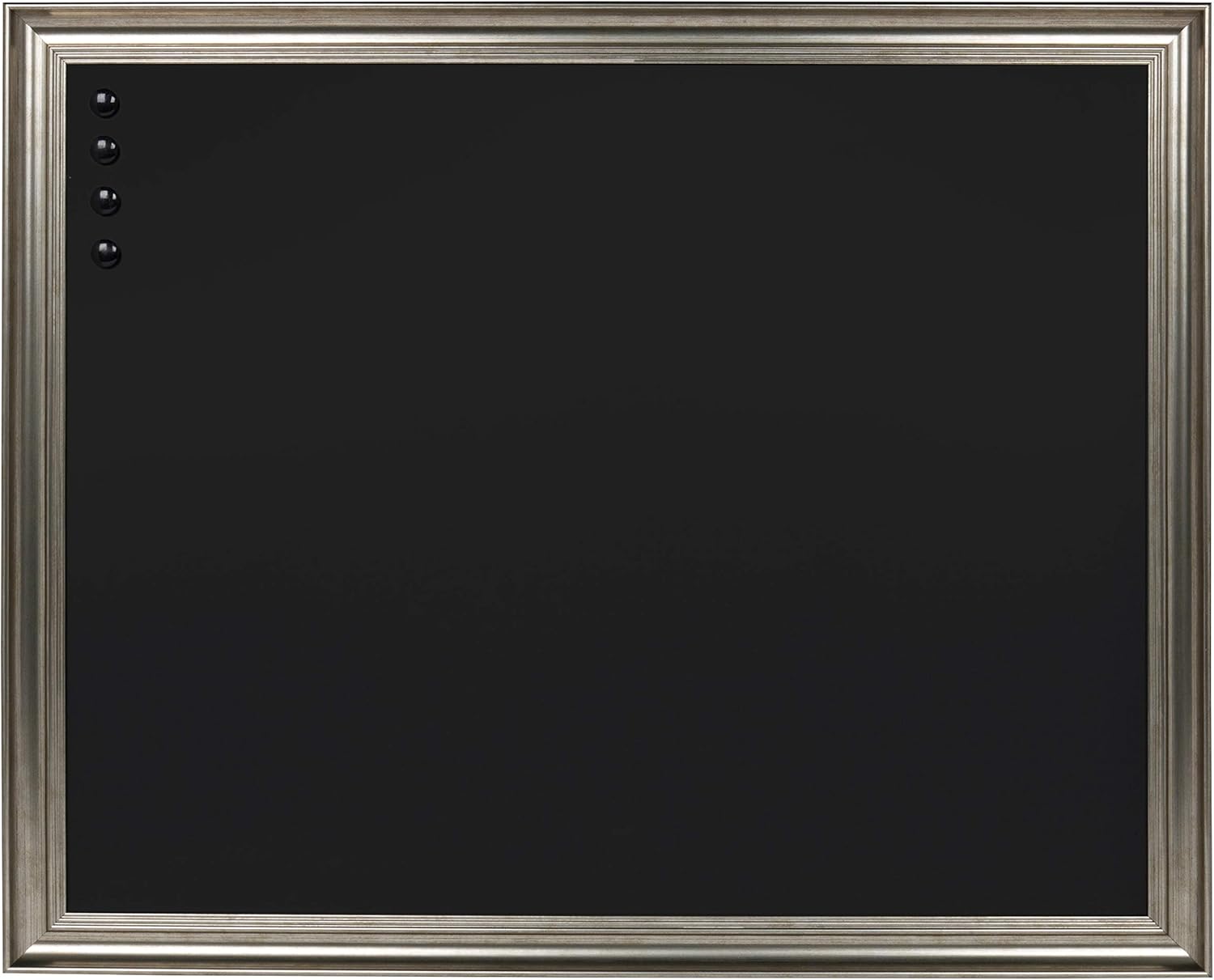 Kate and Laurel Macon Framed Magnetic Chalkboard, 27x33, Pewter