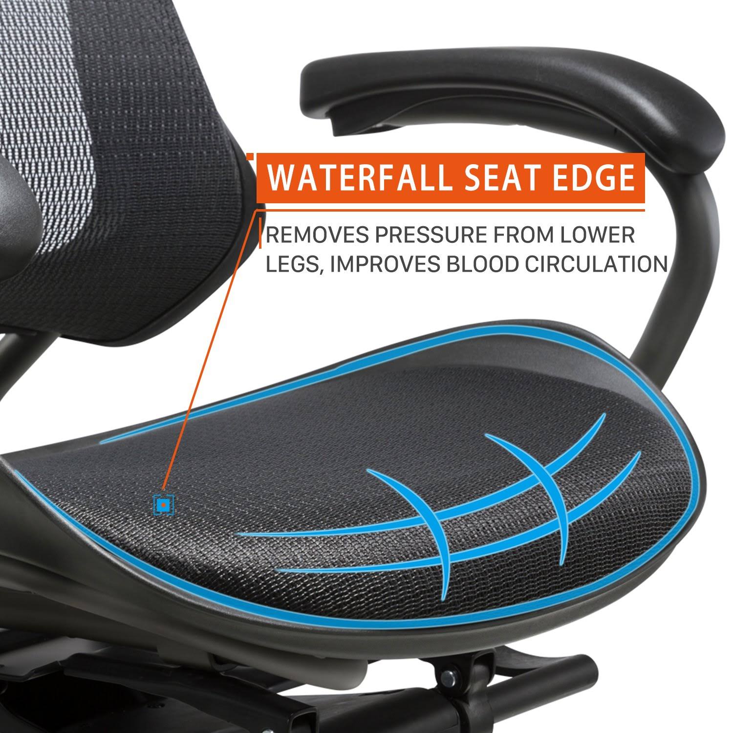 CLATINA Lyl Series Ergonomic High Mesh Swivel Executive Chair with Adjustable Height Arm Rest and Lumbar Support Back for Home O