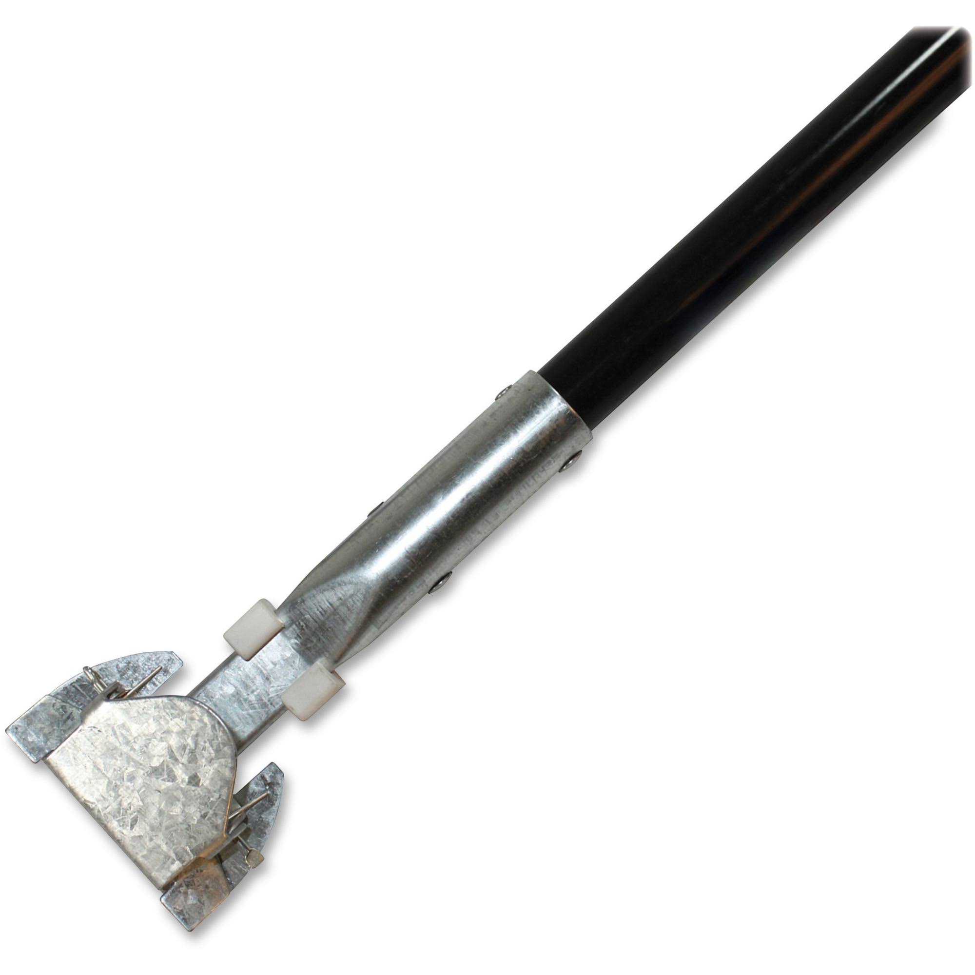 Genuine Joe Clip-On Dust Mop Steel Handle - Black - Vinyl, Steel