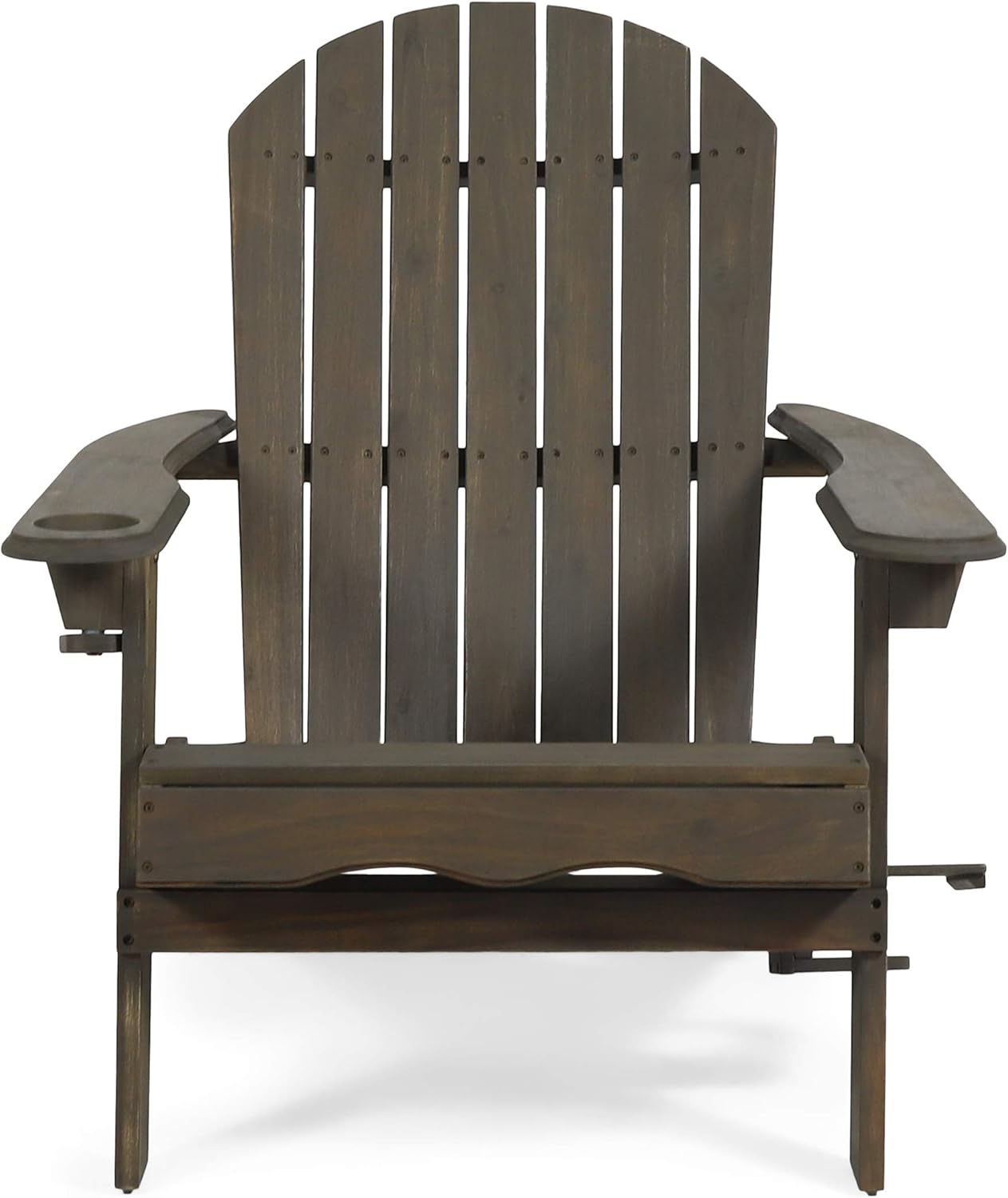 Christopher Knight Home 312844 Cheryl Outdoor Acacia Wood Folding Adirondack Chair, Gray