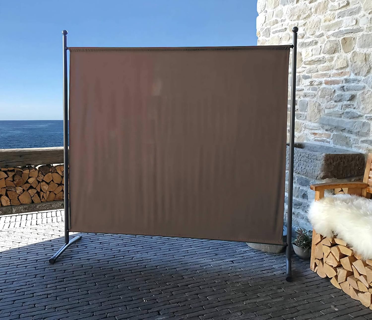 Room Dividers Folding Privacy Screens 4 Panel Partition Screen Steel Frame& Frabic Office Partition for Home Office Dorm Decor Black Pack of 2