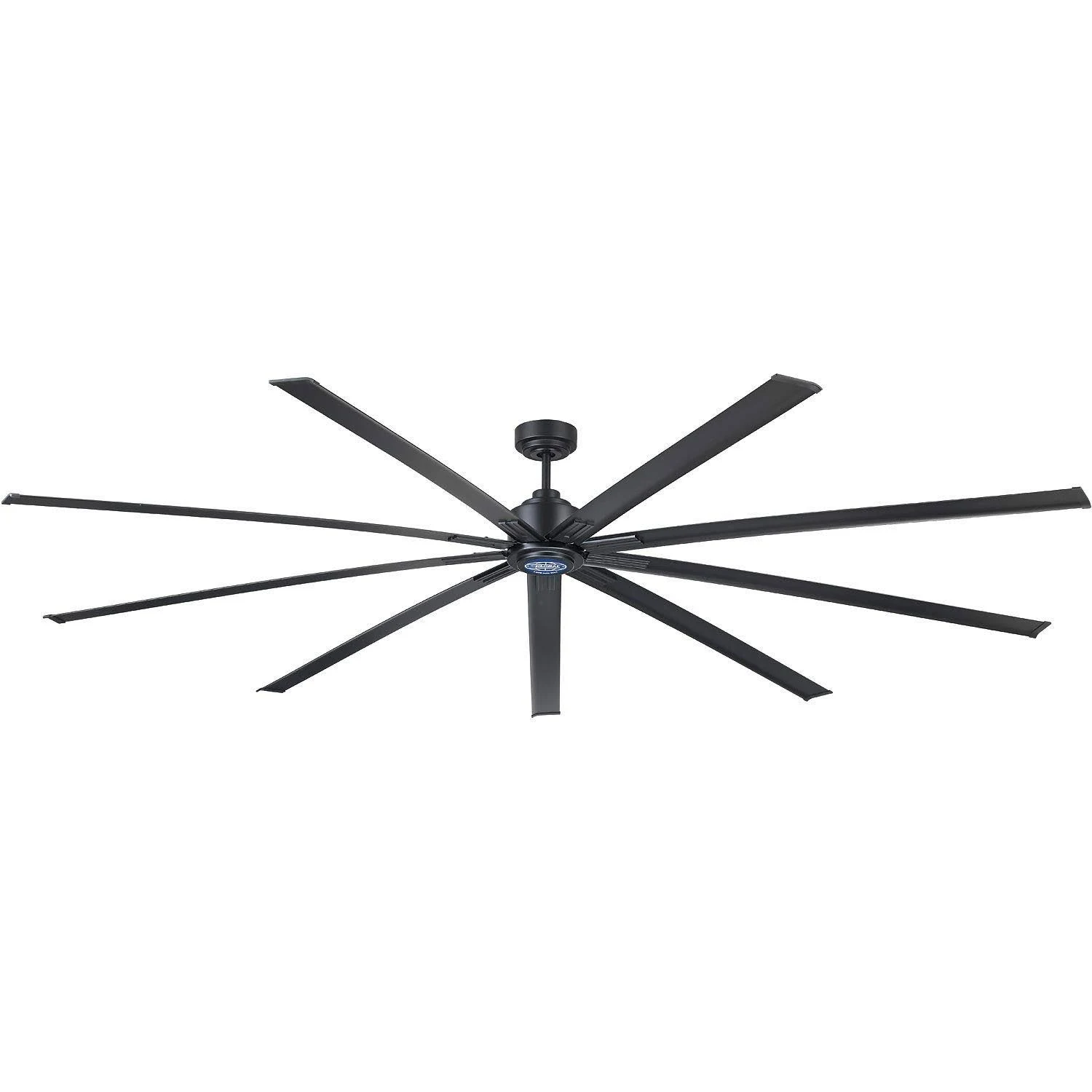 96x22 Industrial Ceiling Fan, 6 Speeds with Controller, Matte Black