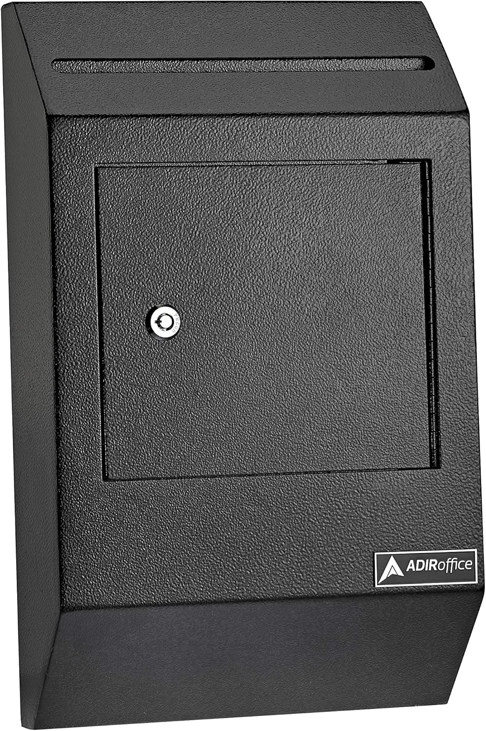 AdirOffice Drop Box - Heavy Duty Secured Storage with Lock - for Commercial Home Office or Business Use (Black)