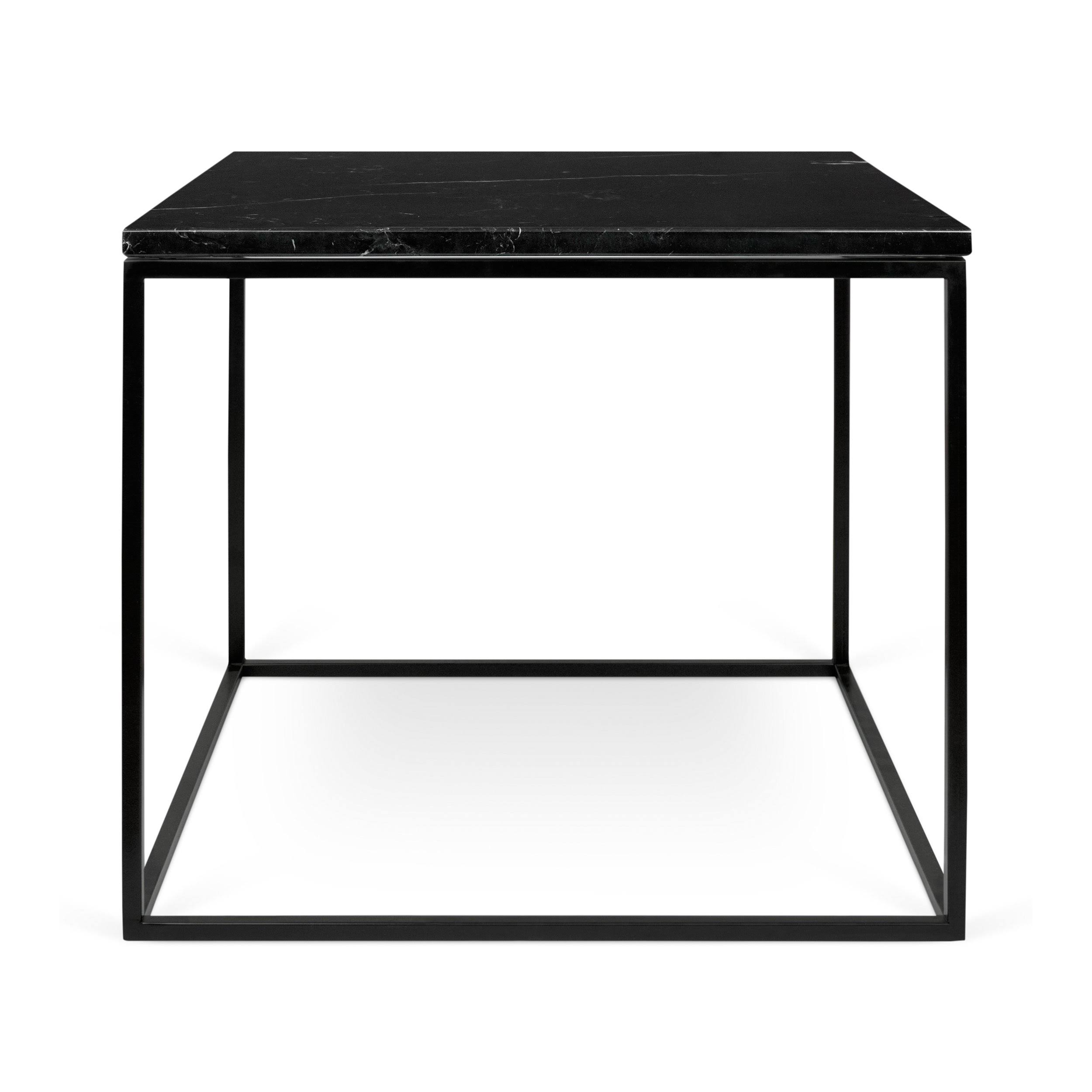 Tema Home Gleam Marble Side Table, Black