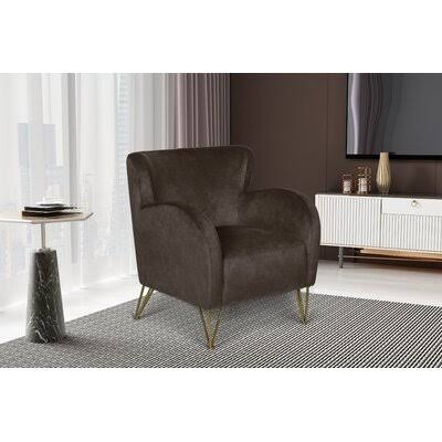 67.95Cm Wide Velvet Wingback Chair Mercer41 Fabric: Tawny Velvet