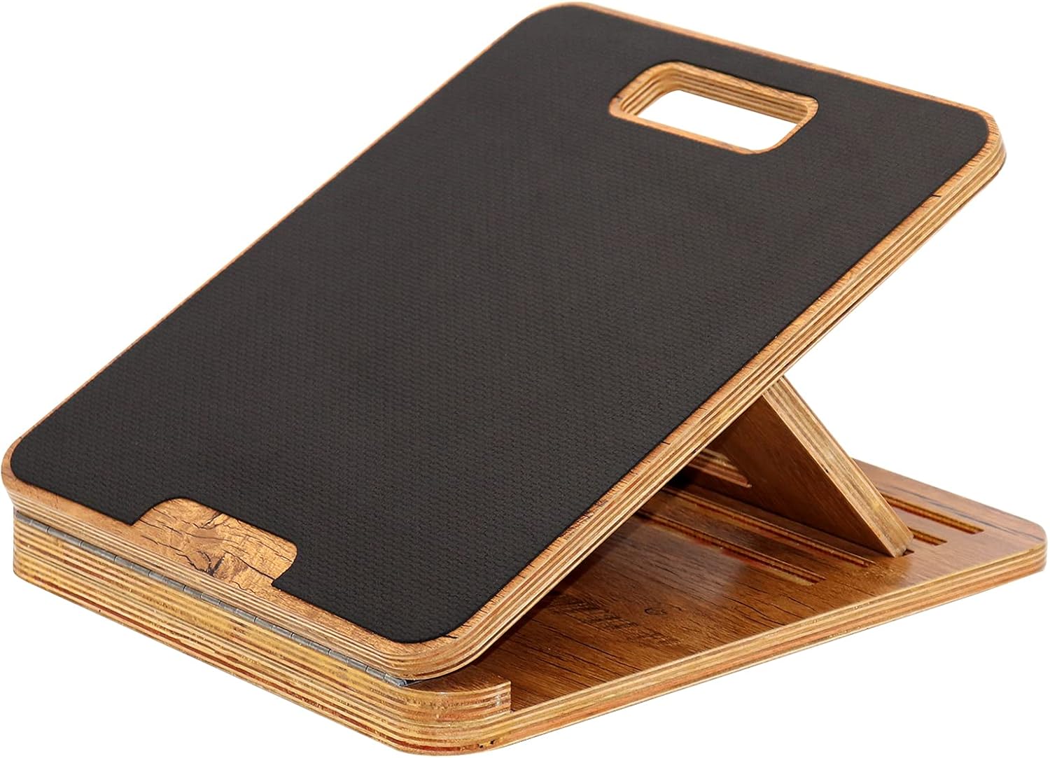 Wooden Slant Board - 5 Levels Adjustable Calf Stretcher,Leg Stretcher with Anti-Slip Design on the Bottom and Surface，Portability - Functional Trainer Tool Pack of 2