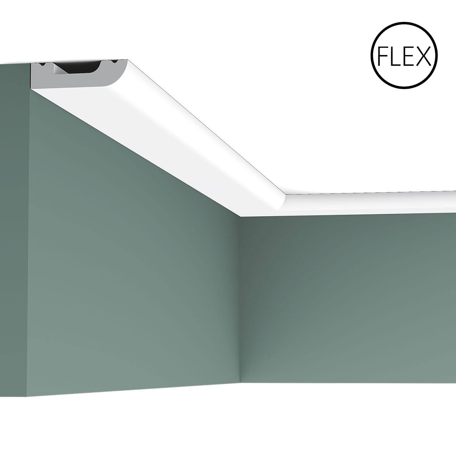 Orac Decor Flexible Baseboard MOULDING 2in H x 78-3/4in Long | SX182F