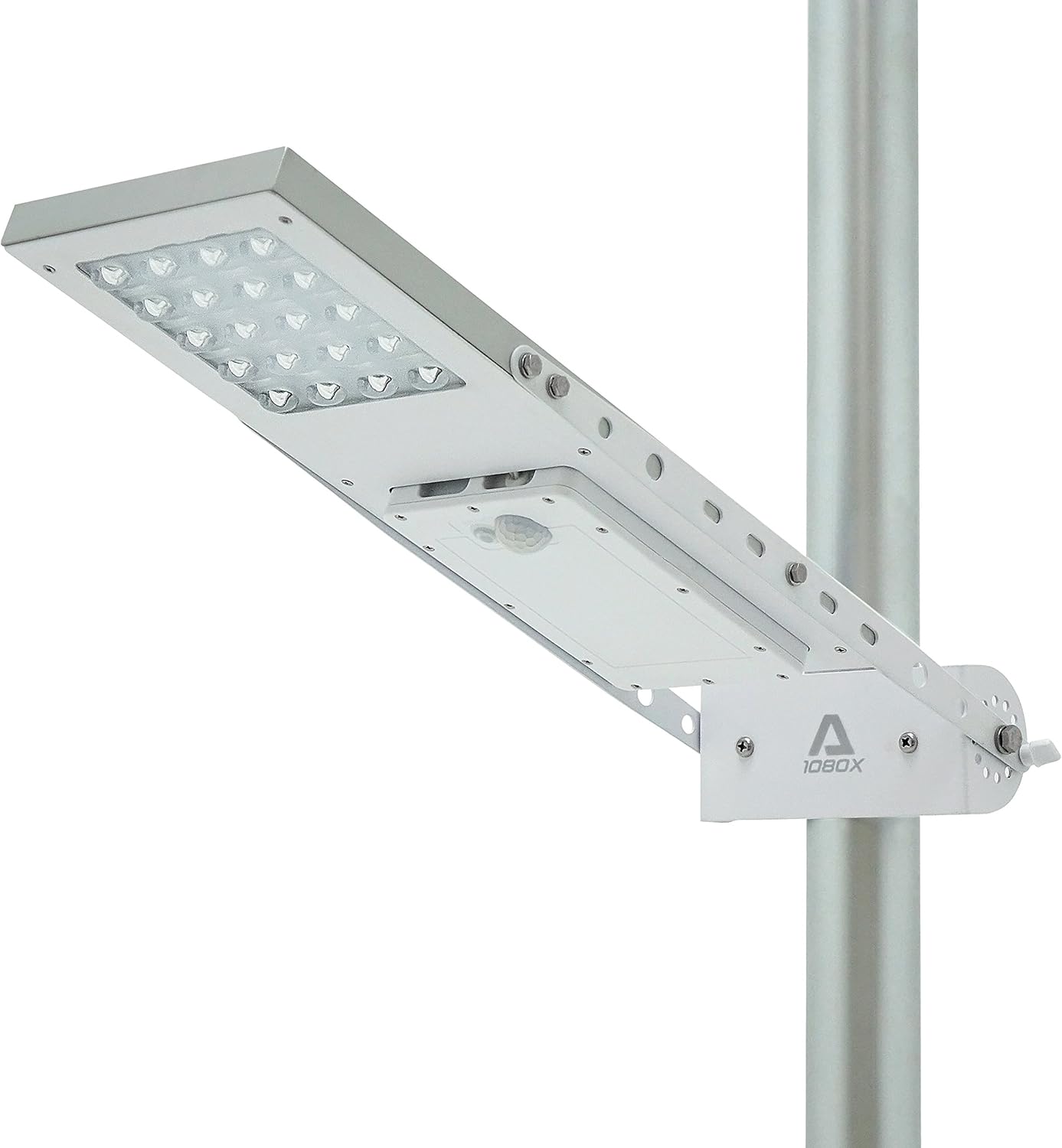 ALPHA 1080X Street Light , 3-Mode Setting, Lithium Battery, Adjustable Mounting Bracket for Optimum Sunlight Exposure, Fit Max Pole Diameter 3