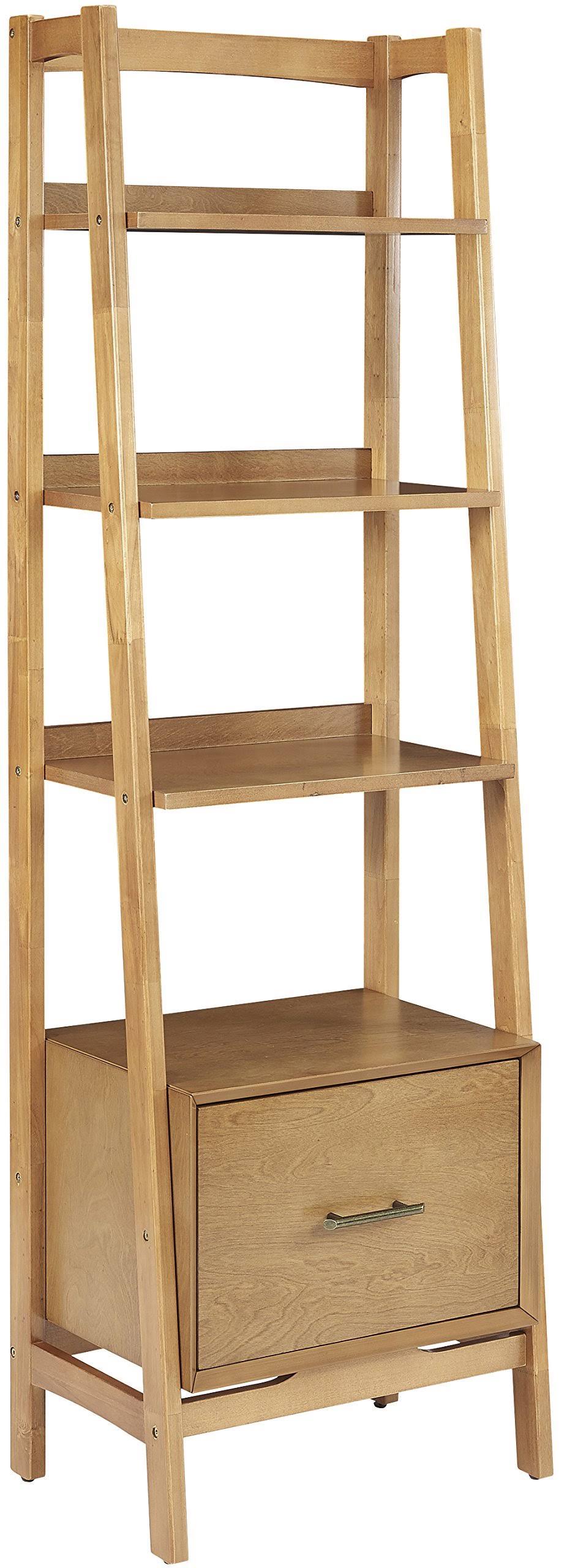 Crosley Landon 4-Shelf Bookcase, Acorn