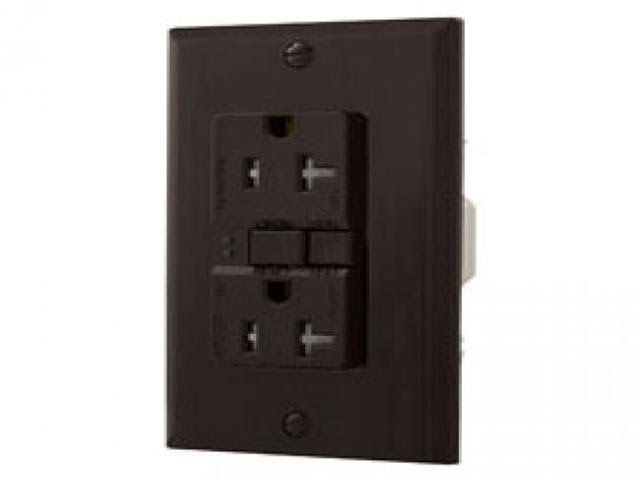 Eaton TRAFGF20BK AF, Arc Fault/ GF, Ground Fault Dual -purpose, Duplex Receptacle with Wallplate 20A 125V BK