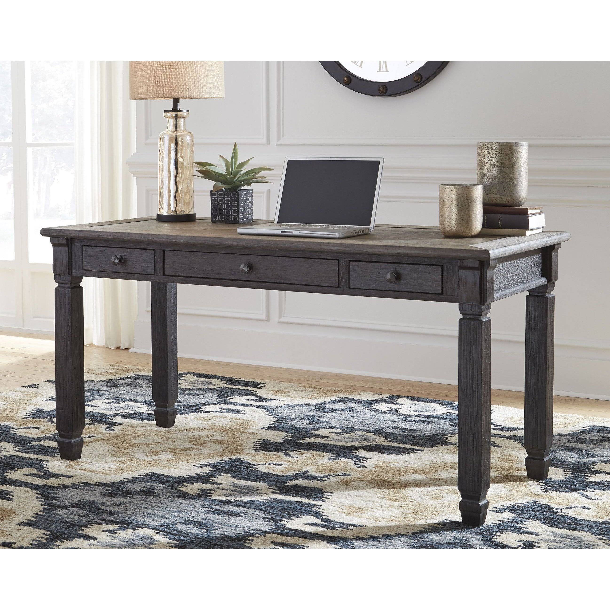 Signature Design Tyler Creek Brown/Black Home Office Desk by Ashley