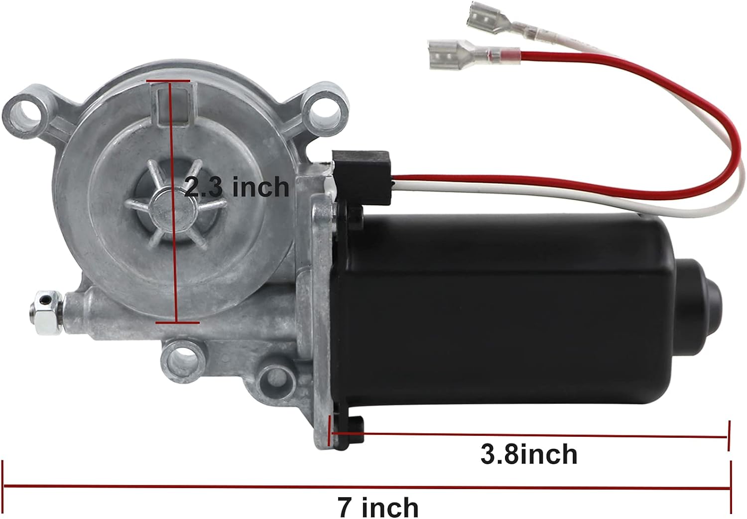 266149 RV Power Awning Motor Compatible with 266149 Solera RV Power Awnings Camper Replacement Universal Motor 75-RPM 12-Volt DC with Dual Connector. Pack of 2