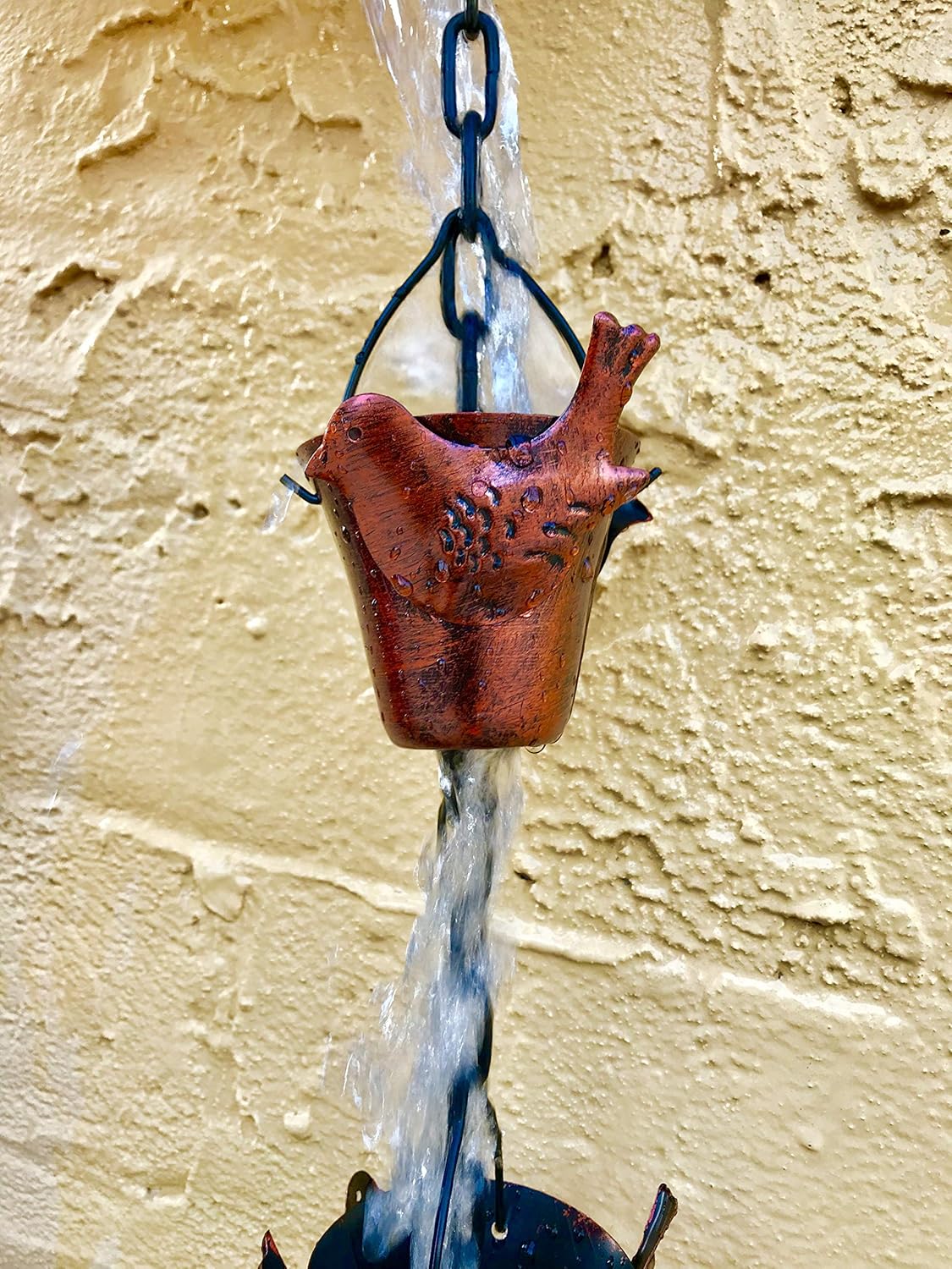 CT DISCOUNT STORE Bird Iron Rain Chains Design -Classic Japanese Style Transport Rain Water from Temple Roof Tops to Ground Level Pack of 2