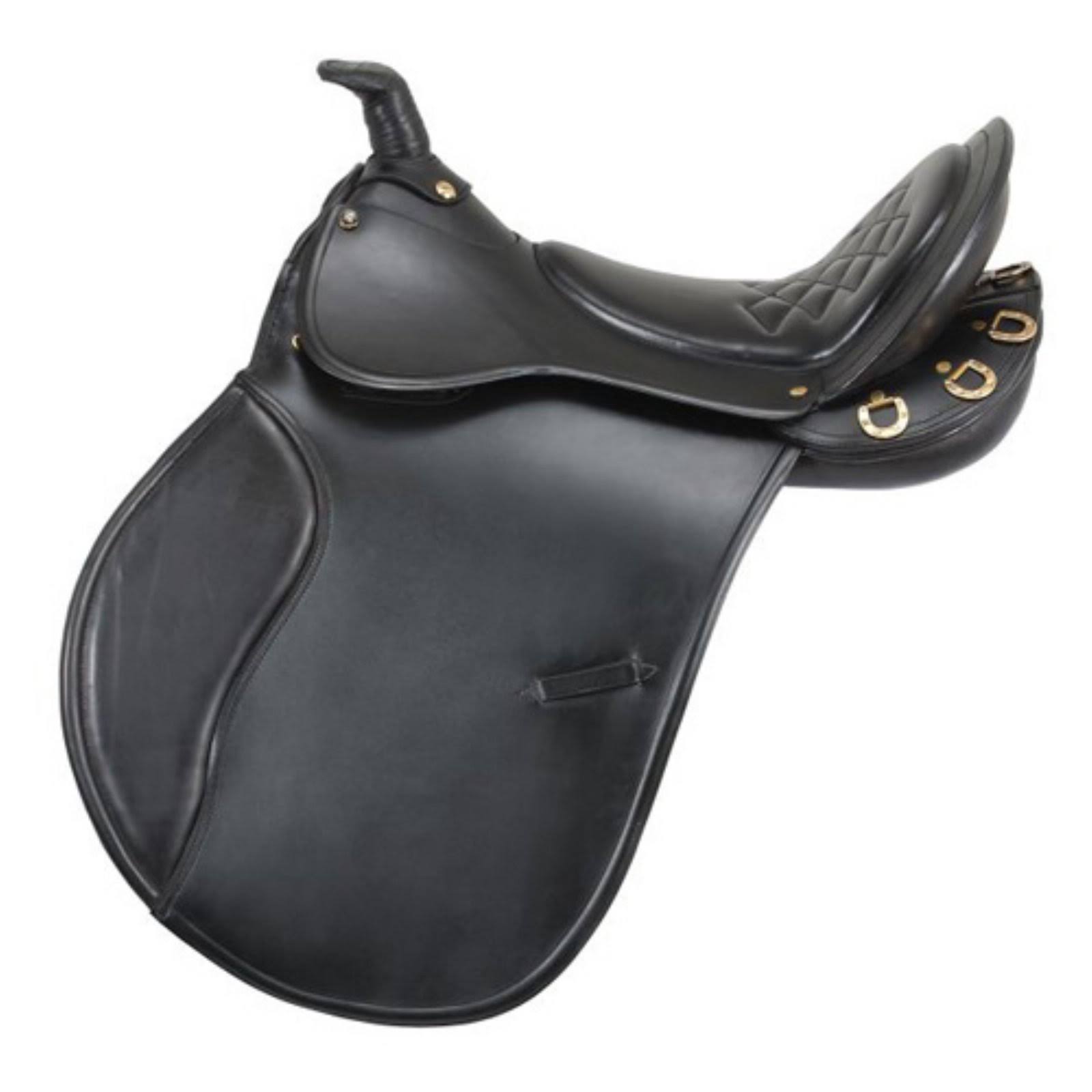 EquiRoyal Comfort Trail Saddle with Horn, Black