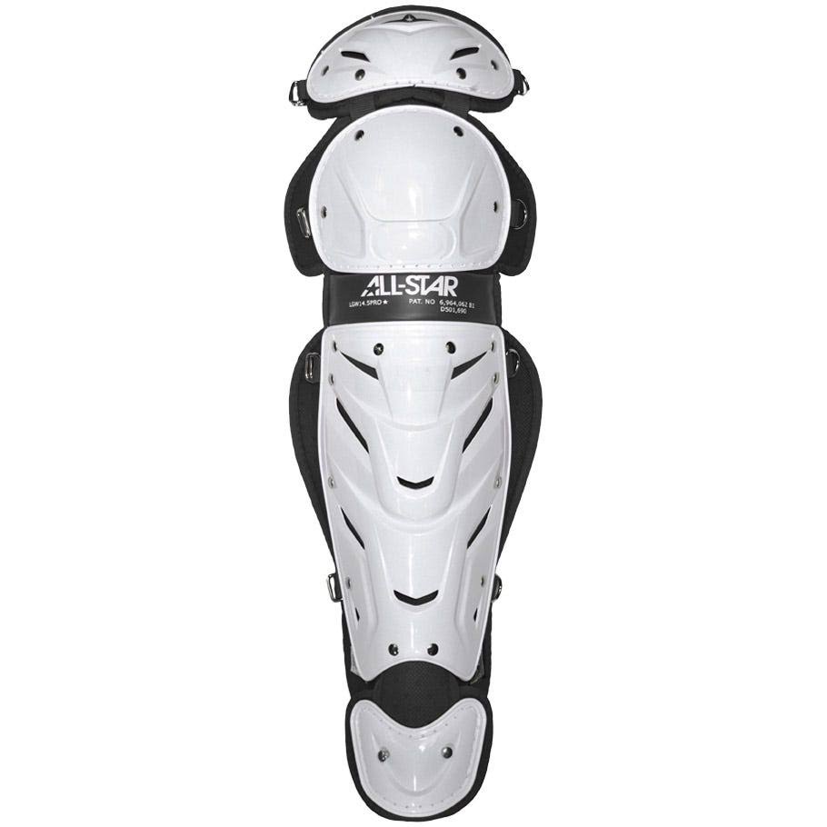 All-Star LGW14.5S7 Vela 14.5 inch Fastpitch Leg Guards - White/Black