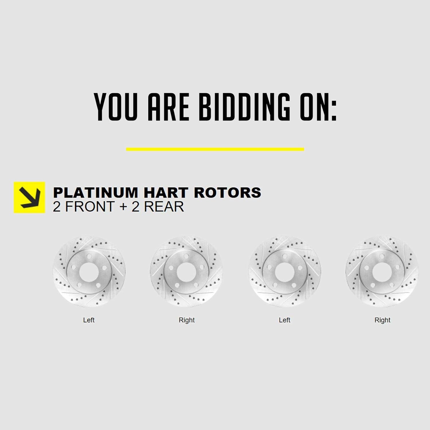 Fit 1998-2002 Chevrolet,Pontiac,Camaro,Firebird HartBrakes Full Kit Brake Rotors