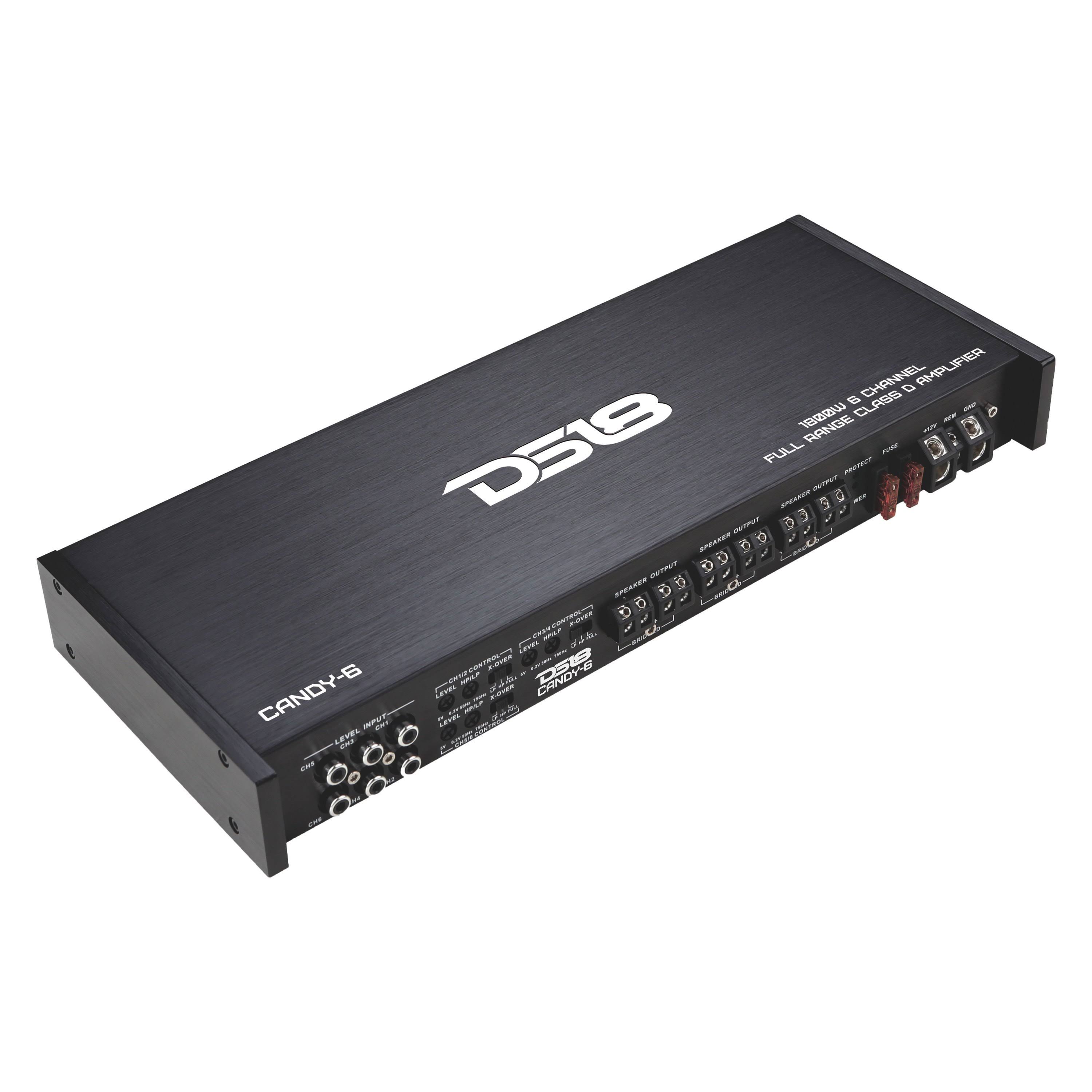 DS18 Audio Candy Compact 6 Channel Full Range Class D Amplifier 1800