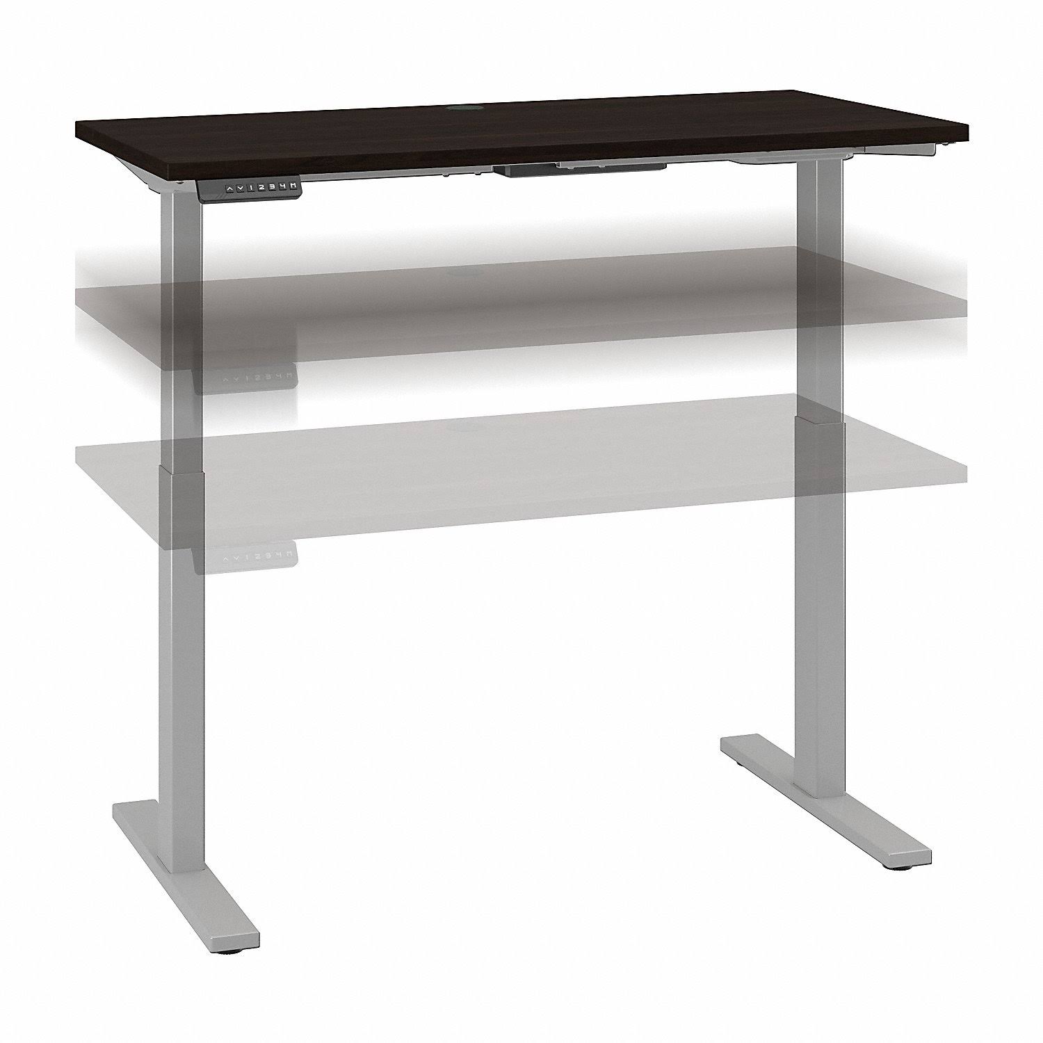 Bush Furniture - Move 60 Series 48W x 24d Electric Height Adjustable Standing Desk in Black Walnut with Cool Gray Metallic Base