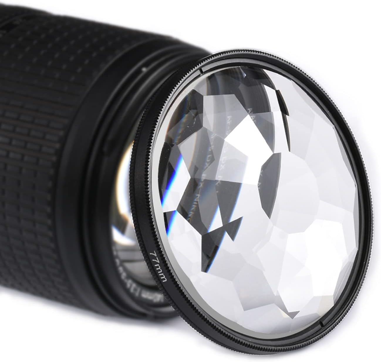 SAKUINER Prism Glasses Kaleidoscope Prism 77mm Change The Number of Subjects Photography Prism Filter Accessories Pack of 2