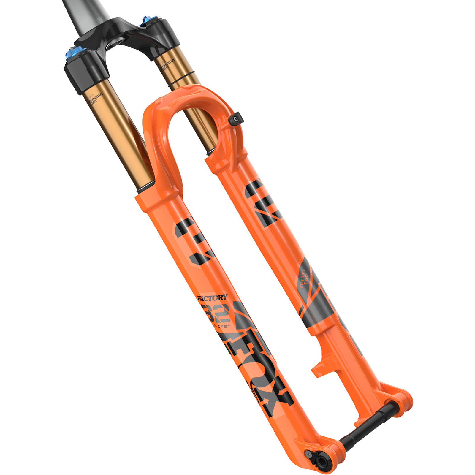 Fox 32 Step-Cast Factory Suspension Fork - 29x22 100 mm 15 x 110 mm 44 mm Offset Shiny Orange FIT4