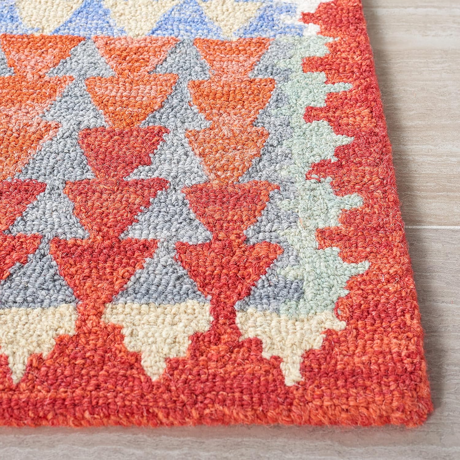 SAFAVIEH Aspen Collection APN411Q Handmade Boho Premium Wool Entryway Living Room Foyer Bedroom Accent Area Rug 3' x 5' Red/Blue