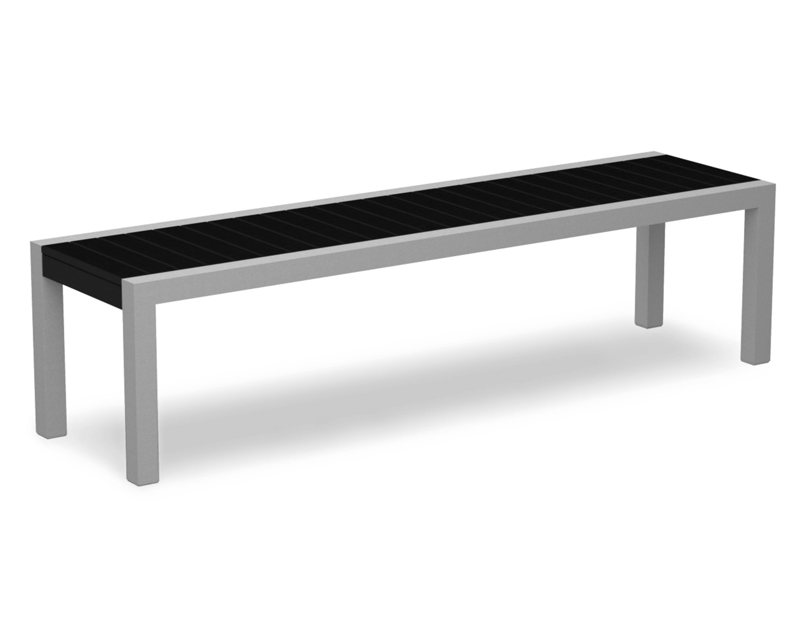 POLYWOOD Mod Bench - Textured Silver/Black