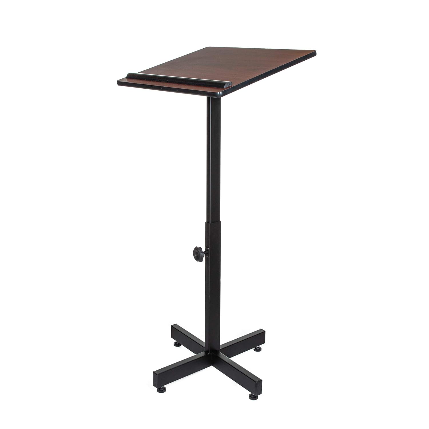 OEF Furnishings Height Adjustable Portable Lectern Stand - Mahogany Pack of 2