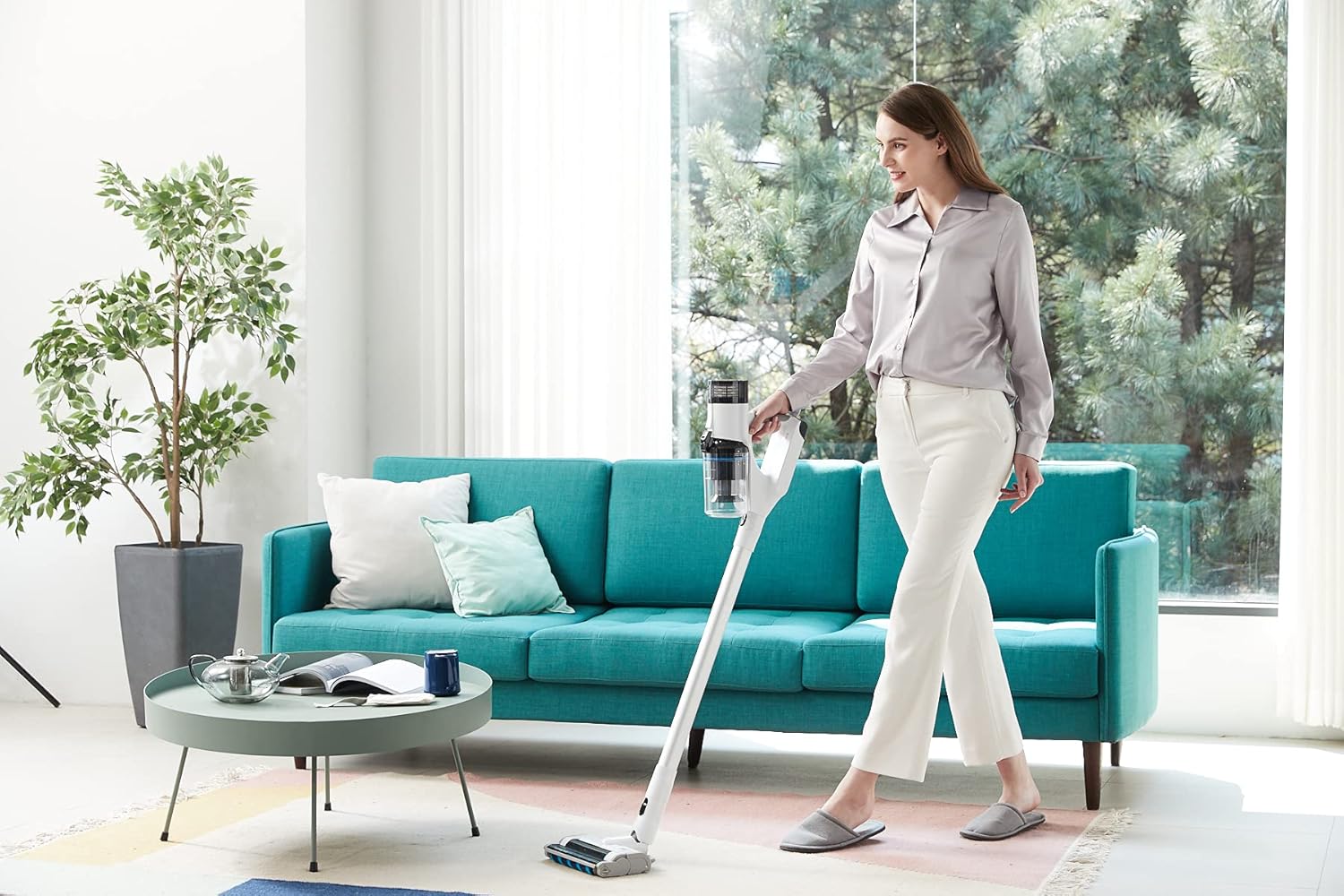 RAYCOP Omni Power UV+ | Cordless Stick Vacuum | Sanitizing UV Light | Kills Viruses and Bacteria | White