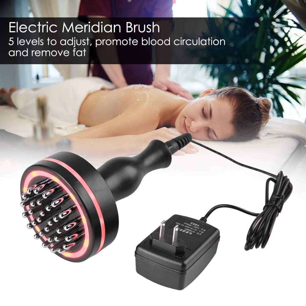 Meridian Brush Handheld Massager Micro-Electric Heating Health Scraping Device Slimming Body Brush Skin Care Massage Tool Pack of 2