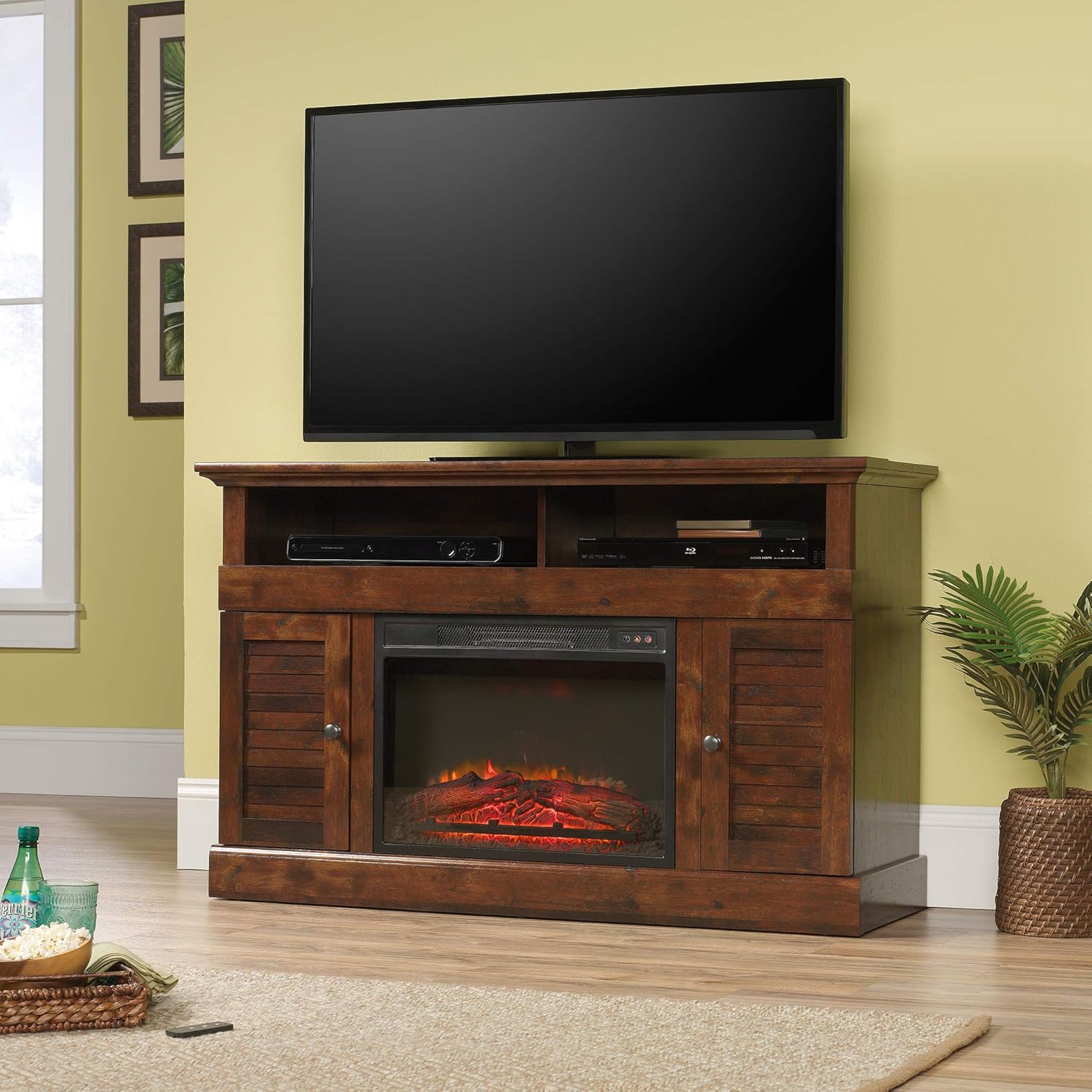 Sauder Harbor View Media Fireplace, for TVs up to 60