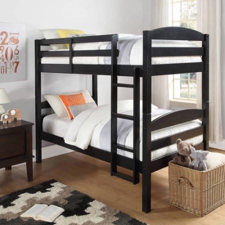 Better Homes and Gardens Converts to 2 stand-alone Twin Over Twin Wood Bunk Bed (Bed Only) in Black