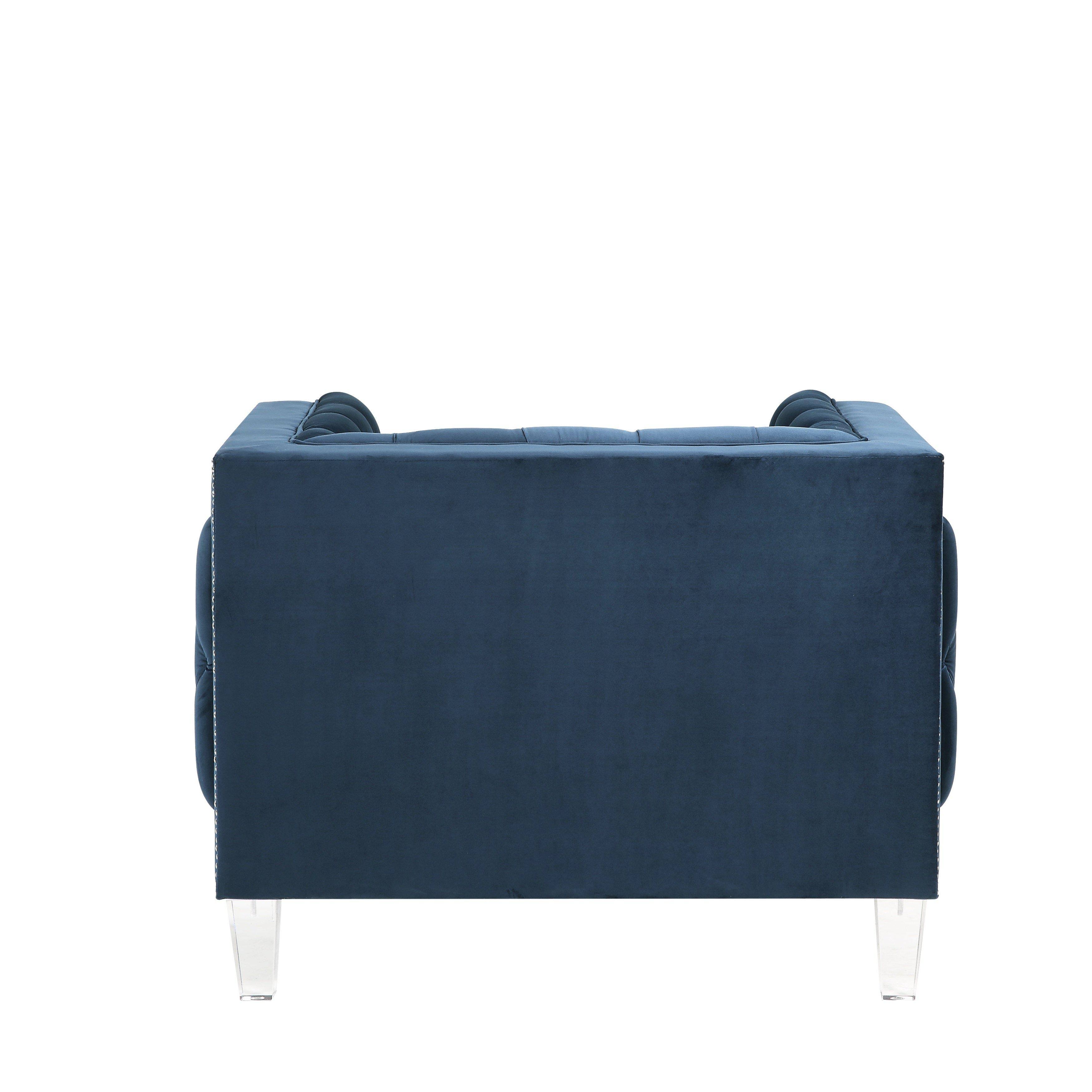 Acme Ansario Chair in Blue Velvet
