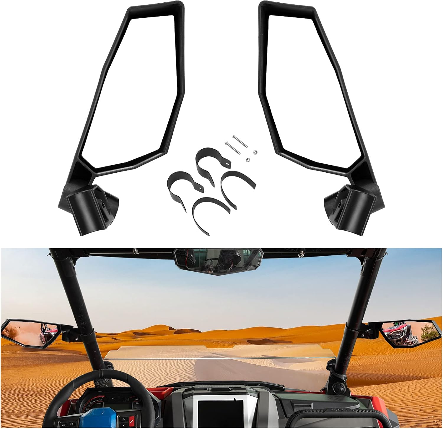 UTV RZR Rear View Mirror,A & UTV PRO Panoramic Center Convex Rearview Mirror Fit For Polaris RZR Trail Ultimate S 1000, RZR Pro Xp 4 Ultimate Premium Le Accessories 2020-2022 Replace OEM #2883763