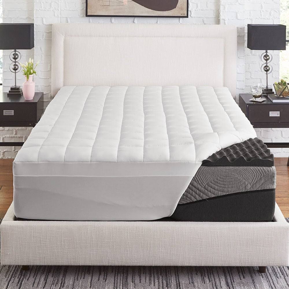 Slumber Solutions Active 2.5-inch Big Bump Charcoal Memory Foam with 1.5-inch Fiber Cover - Queen