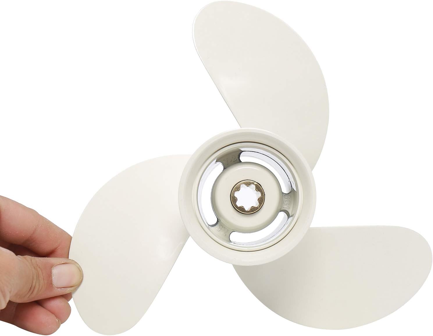 NovelBee 8 1/2 x 7 1/2-N Aluminum Alloy Boat Propeller for Yamaha 6hp 8hp 9.9hp F6 F8 F9.9 Outboard Motors Pack of 2