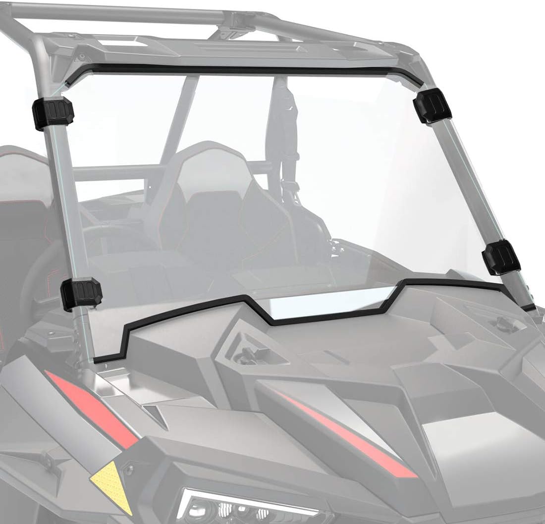 RZR XP 1000 Full Windshield, KEMIMOTO UTV Front Full Windscreen Compatible with 2019-2021 Polaris RZR XP 1000/4 1000 with 4 Black Clamps