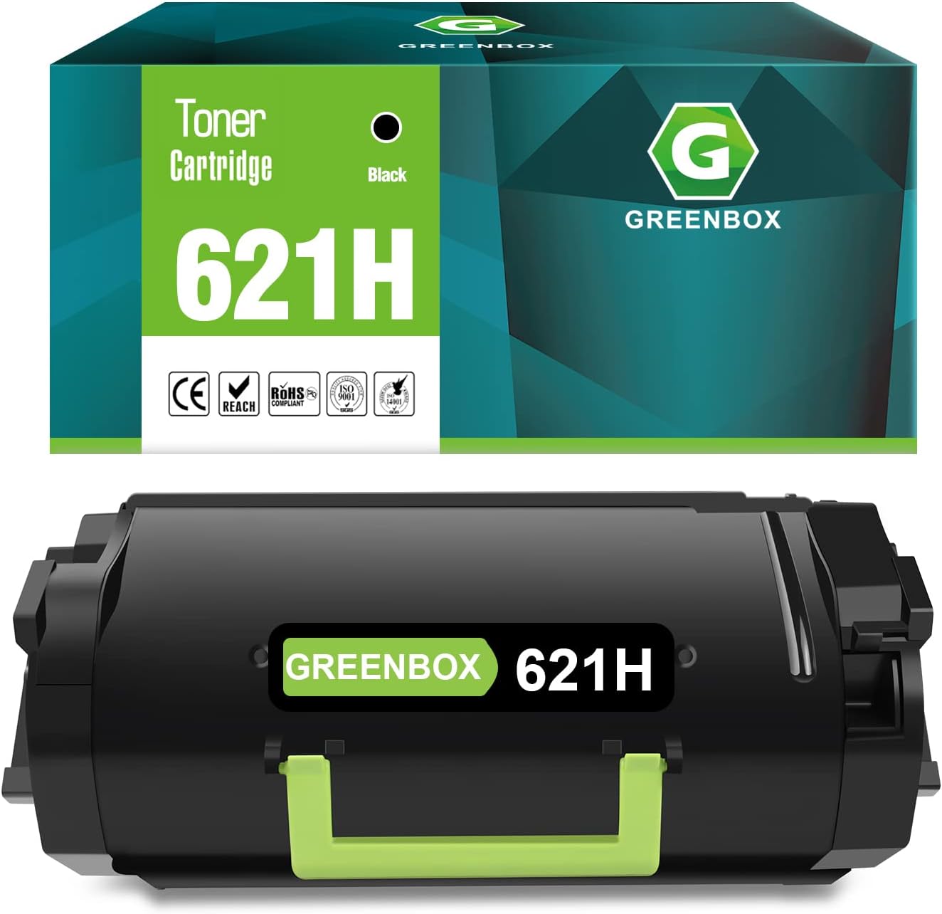 GREENBOX Remanufactured Toner Cartridge Replacement for Lexmark 621H 62D1H00 62D1000 for MX710DE MX710DHE MX711DE MX711DHE MX711DTHE MX810DE MX810DFE MX810DPE MX810DME Printers (1 Pack)
