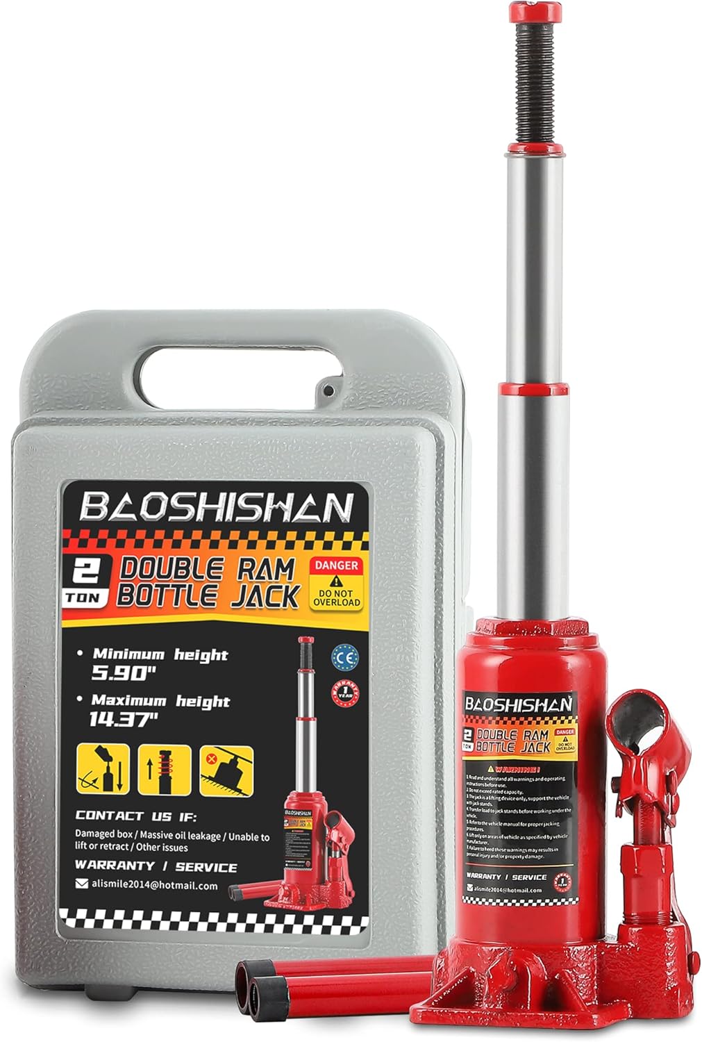 BAOSHISHAN 2 Ton Double Ram Bottle Jack 5.90