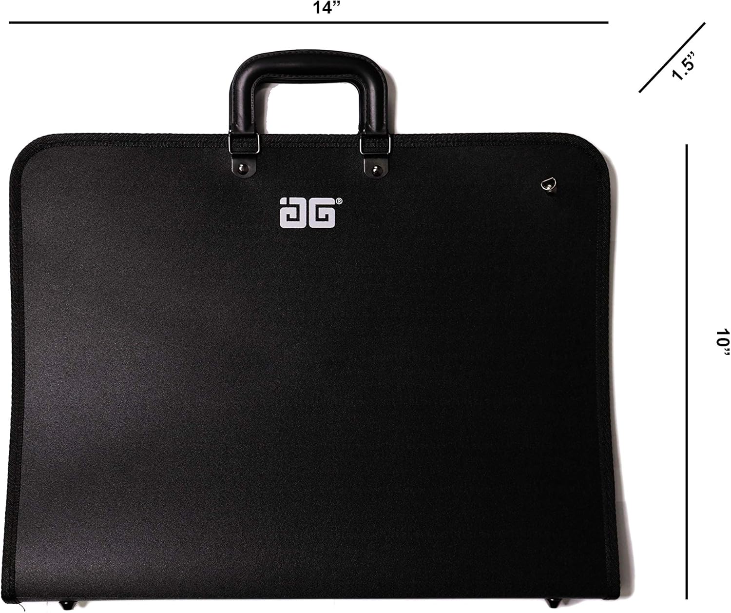 Art Portfolio Case Artist Carrying Case Artist Portfolios Case with Shoulder Strap Black Waterproof for Students Professional Artists, Graphic Designers Sketching Projects (A4 14x10x1.5 Inch)