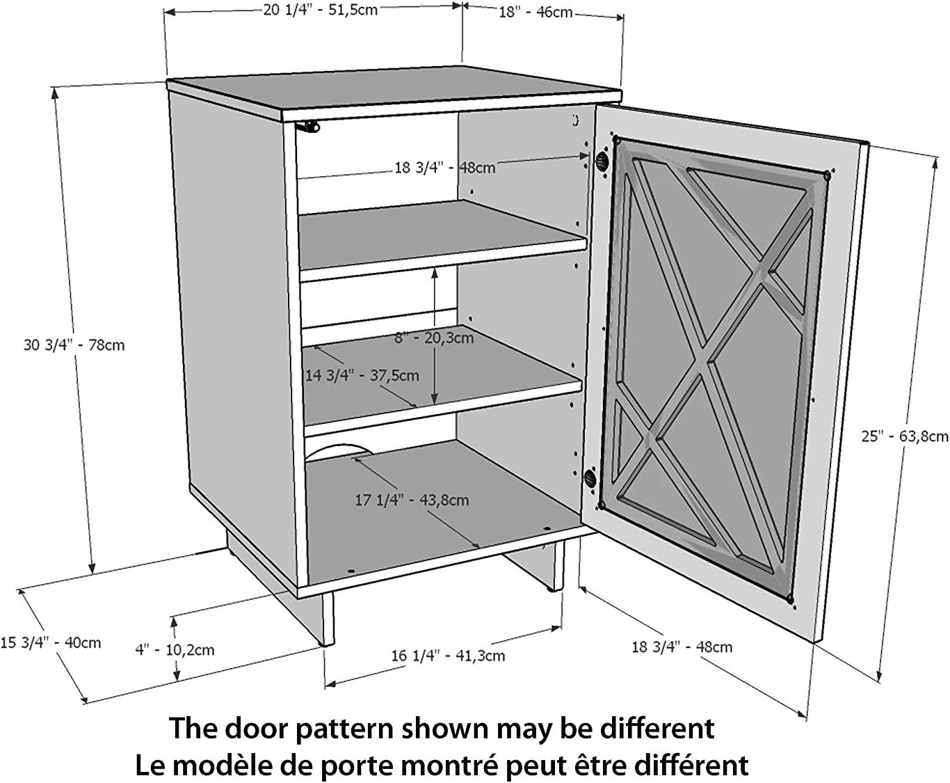 Nexera 131106 Paragon 1-Door, Black Storage Cabinet