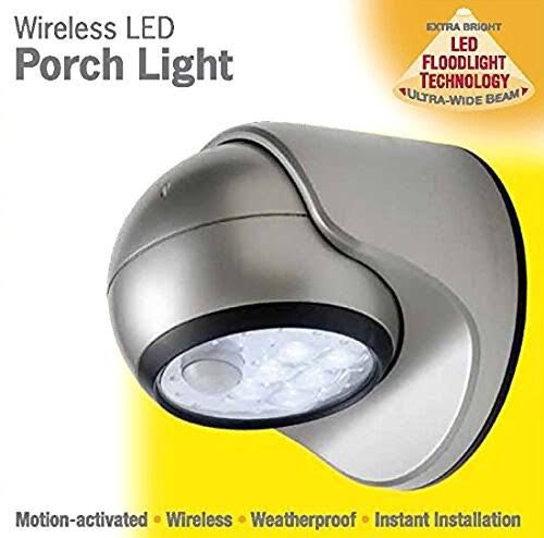 Light It! by Fulcrum 20035-107 6 LED Wireless Motion Sensor Weatherproof Porch Light, 2 Pack, Bronze