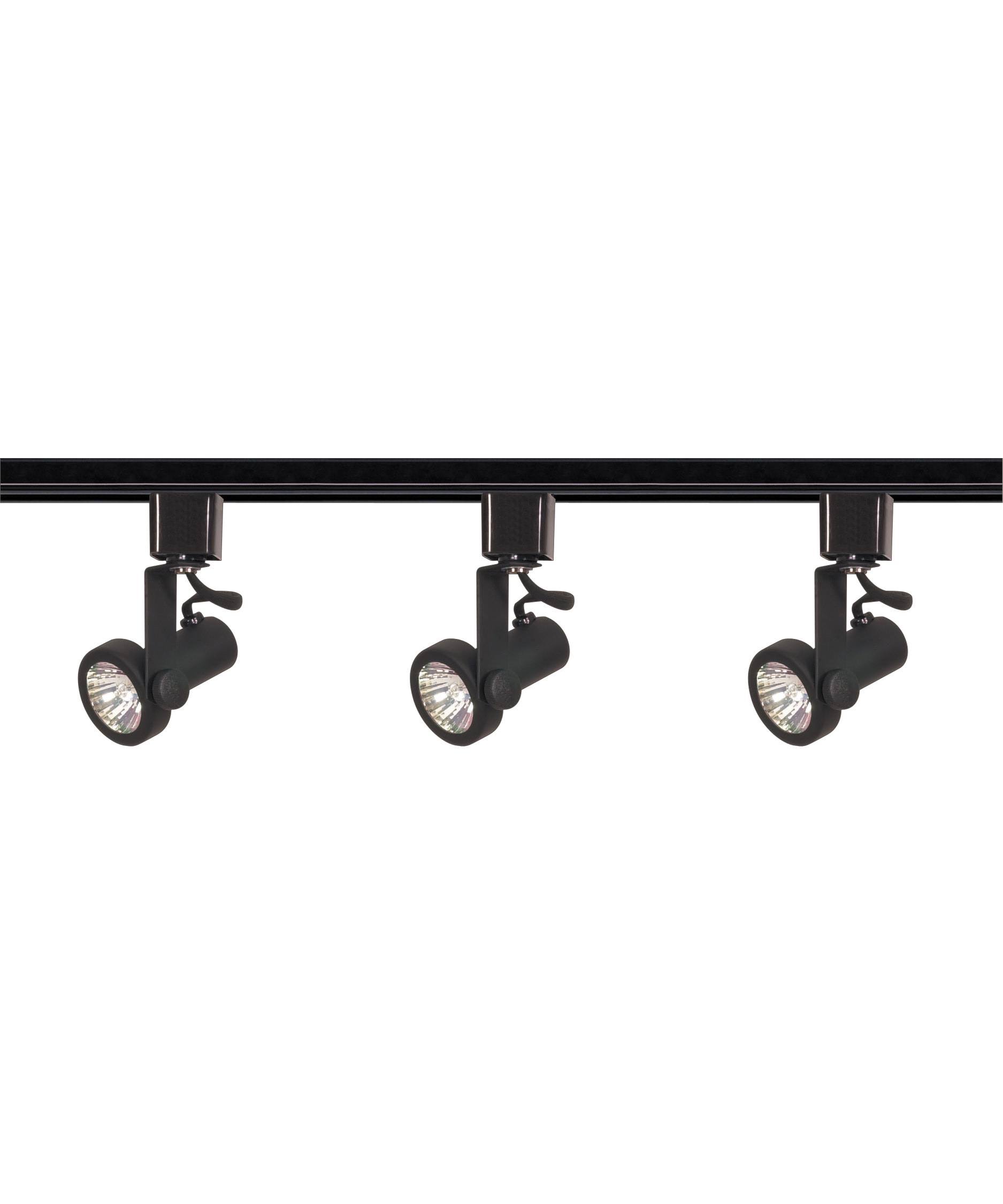 Nuvo TK352 3 Light MR16 Gimbal Ring Track Kit Line Voltage Black