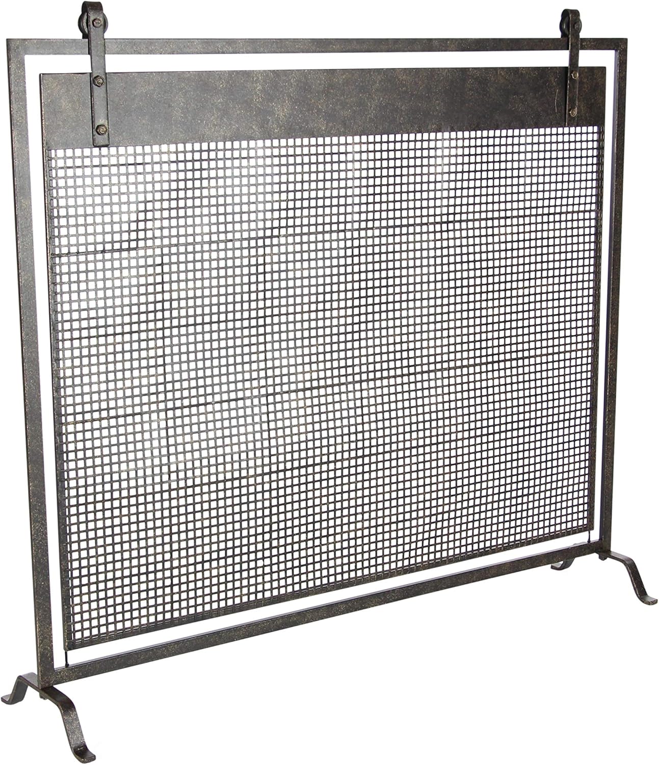 Deco 79 84245 Iron Mesh Fireplace Screen, Black