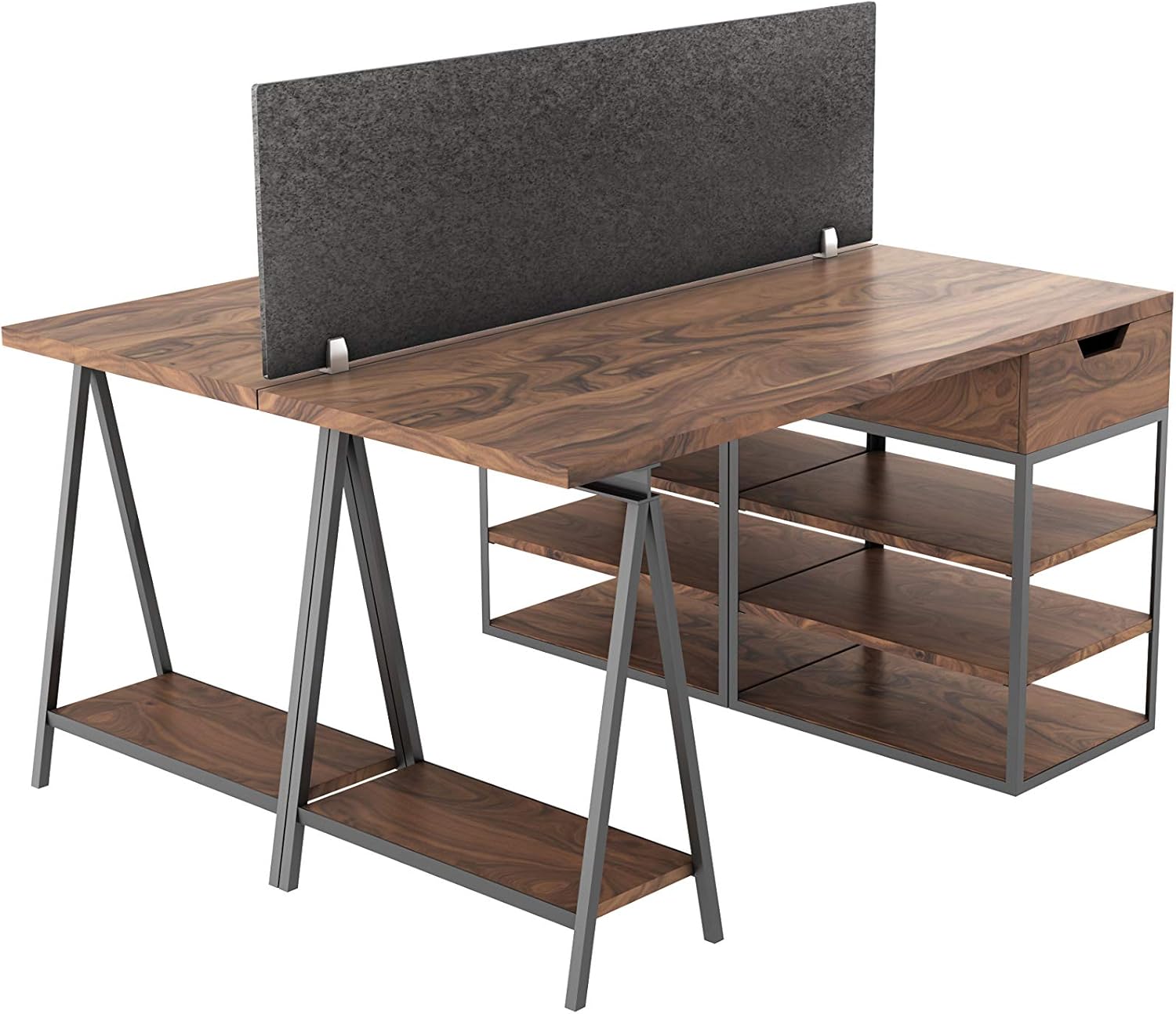 Obex Base Acoustical Desk Mounted Screen Privacy Panel, 24